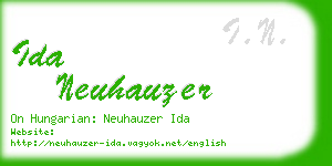 ida neuhauzer business card